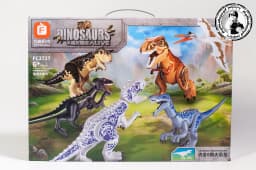 327pcs Jurassic Dinosaur Escape From Ocean Building Block Alive Ship Mosasaurus Assembly Bricks Educational Toy Christmas Gift