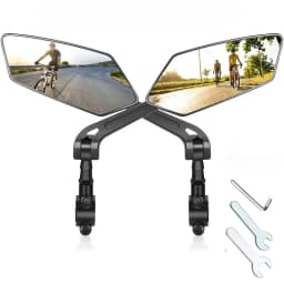 DOMEN Bicycle Rearview Wide Angle Mirror Cycling 360° Adjustable Rotate Road Bike Handlebar Rear View Mirrors Bike Accessories