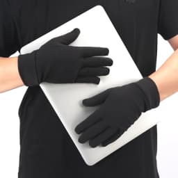 Autumn Winter Black For Men Thin Thermal Gloves Touch Screen Outdoor Non-Slip Riding Warm Gloves Windproof Resistant Anti-skid