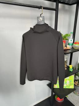 Lightweight Quick-Dry Elastic Men's Hoodie Long Sleeve Sweatshirt Bubble Texture Fabric Autumn Season Basic Style Color