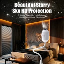 USB Starry Sky Projector Night Light 360 Bendable Flexible Hose HD Projection Car Bedroom Decor Lamp Replaceable Pattern Films