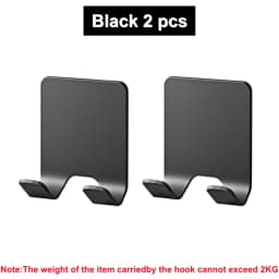 Punch-free Adhesive Razor Holder Wall Mounted Bathroom For Shower Hook Rack Gillette Shaver Shaving Holder Black Plastic Hook