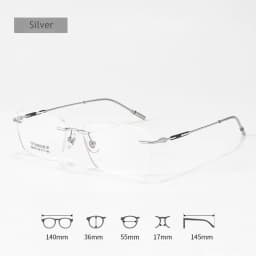 F·DRACON Pure Ttanium Frameless Glasses Simple And Retro Square Men's Glasses Frame Optical Prescription Glasses Men's 6003