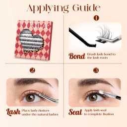 Lash Clusters 0.05mm PBT Fiber Eyelash Clusters 0.1mm Superfine Invisiband D Curl Diy Lash Extension 8-16mm Individual Lashes