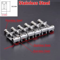 1 Set 10.5MM/10.8MM/11.3MM Stainless Steel / Titanium Alloy (TC4) Electric Guitar Bridge Saddle for Fende.r ST