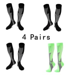 2/3/4 Pairs Running Men Compression Socks Fit Varicose Veins Football Soccer Stockings 30 Mmhg Atheletic Men Women Sports Socks