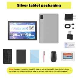Paitanry 2026 10 Inch Tablet Android 16 HD Display 12GB (4+8GB Expand) RAM 128GB ROM Octa Core 5000Mah Wifi 6 Global Tablet PC