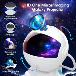 Astronaut Galaxy Projector, Star Projectors with 12 Space Films, Planetarium Light Ceiling Nebula, Kids Room Decor