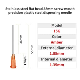 14G-30G 38mm Dispensing Needle Syringe Needle 1.5 Inch Dispensing Needle Used to Fill Liquids, Glue and Syringes