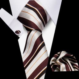 Men Business Tie Set Classic Plaid Dot Necktie Cufflinks Stripe Handkerchief For Wedding High Quality Formal Gravata Accessories