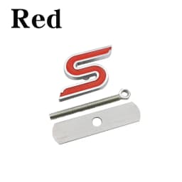 3D Metal S Front Grille Chrome Emblem Badge Car Stickers Decals for Ford Focus Fiesta Ecosport Kuga Mondeo Everest Car Styling