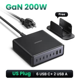 【US Plug】UGREEN 200W/100W/65W GaN Charger Desktop Laptop Fast Charger For iPhone 18 17 16 Pro Max Macbook Air Pro iPad Samsung
