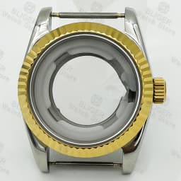 BLIGER 31mm NH05 NH06 Watch Case Fluted Curved Silver Gold Rose Gold Jubilee For Ladies Watch Date Sapphire Glass Waterproof
