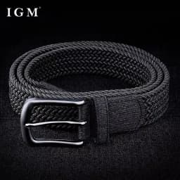 Men Belt Braided Elastic Belt for Men Stretchy Woven Canvas Fashion Belt for Versatile Jeans and Pants