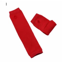 New Long Glove Arm Cover Classic Pink Black and White Striped Fingerless Elbow Gloves Warmer Knitted Wristband