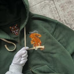 Y2K Wolf Embroidery Vintage Full Zip Oversized Loose Hoodie Sweatshirt for Men and Women Harajuku Trendy Casual Street Style