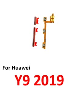 For Huawei Y9 2019 Phone New Power Volume Button On Off Up Down External Key Internal Flex Cable Parts Black Green Blue
