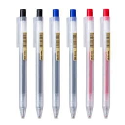 0.5mm Press Gel Pen Blue/Black/Dark Blue/red Ink MUJIs Refills Rod Handle Ballpoint School Office Student Writing Stationery