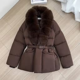 Women Parkas Coats Solid Jackets Mid Length Zipper Pocket Turn Down Collar Long Sleeves Cinched Waist Casual 2026 Autumn Winter