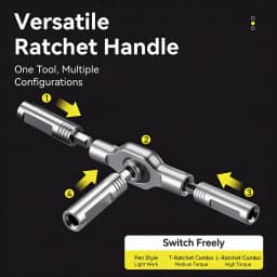 Multifunctional Ratchet Screwdriver Set 38 In 1 T Handle Magnetic S2 Steel Bits For Motorcycle Car DIY Repair Hand Tools