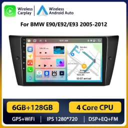 Podofo Android Car Radio For BMW 3-Series E90 E91 E92 E93 2005-2013 Android Auto Multimedia Player GPS Navigation RDS Head Unit
