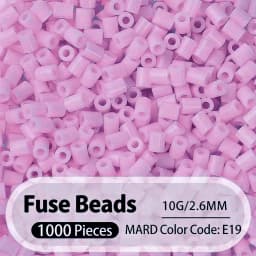 2.6mm Bulk Pink Color Series Perler Beads Refill Pack - 1000/5000pcs Fusible DIY Art Craft Fuse Beads for Mosaic Puzzle Kits