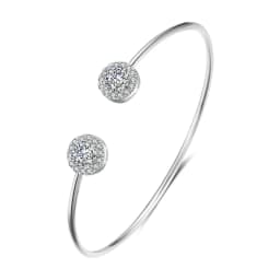 Luxury Geometry Gold Color Cuff Bangles For Women Fashion Cubic Zirconia Bracelets INS Party Everyday Jewlery.