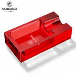 CIGARLOONG Cigar Ashtray Luxury Creative Plated Single Holder Glass Cigarette Decoration Smoking Accessories for Smoker's Gift