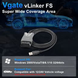 Vgate ELM327 vLinker FS USB OBD2 Scanner Car Auto For Ford Mazda OBDII Scan MS CAN HS CAN Diagnostic Tools Automotive Scanner