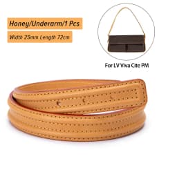 CRAZYSMITH Vachetta Leather Bag Strap Replacement for LV VIVA CITE PM MM Top Layer Cowhide Underarm Crossbody Purse Strap Bag