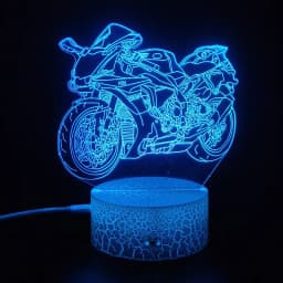 3D Lamp Motorcycle Mountain Bike Led Night Light Usb Cable Battery Colorful Nightlight Bedroom Decor Birthday Gift for Boys Man