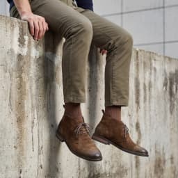 Genuine Leather Desert boots Natural Cow Suede leather Men Chukka Boots Fashion Comfortable Brand Ankle Leather Boots #KD598