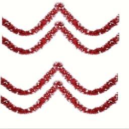 4M/8M Christmas Snowflake Tinsel Garland Xmas Tree Decoration Christmas Red Twist Garland Ceiling Hanging New Year Party Decor