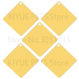 50pcs Square Stainless Steel Customized Pet ID Tag Personalized Dog Tag DIY Name Engravable