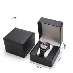 Watch Storage Box PU Single Watch Display Case Wristwatch Watch Holder Travel Jewelry Watch Organizer For Men Gift