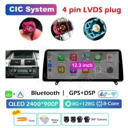 CCC CIC System Carplay for BMW X5 E70 X6 E71 2008 2009 2010 2011 2012 2013 Android 16 DSP Stereo Car Multimedia Radio Player BT