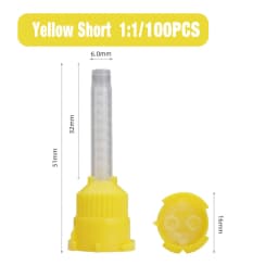 50/100PCS Dental Mixing Tips 1:1 Dental Silicone Tips Printing Gun Mixing Tips Dental Materials Dental Supplies Mixing Tube