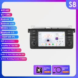 Hizpo 7" AI Voice Autoradio For BMW E46 M3 318/320/325/330/335 Android Auto Radio Carplay 4G DSP Car Multimedia GPS 2din Stereo