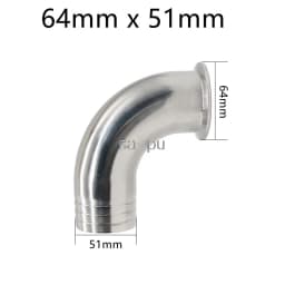 SAP 19/25/32/38/51mm SS304 Sanitary Hose Barb Pipe Fitting 1.5/2" Tri Clamp 90 Degree Elbow Hose Adaptor Clamp Hose Barb Fitting