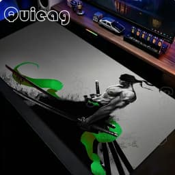 Roronoa Zoro One Piece Anime Black Mouse Pad HD Printing Gaming Mousepad PC Keyboard Carpet Non-Slip Office Non-slip Desk Mat