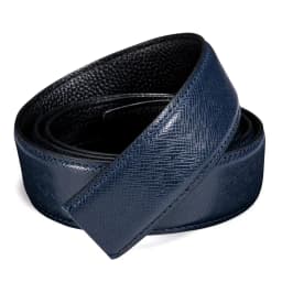 3.5cm wide Luxury Leather Belts for Men Automatic Buckle Blue Men's Belt without Buckle 130CM