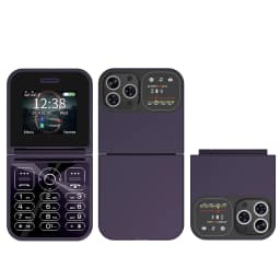 SERVO F15 MINI Flip Mobile Phone Dual SIM Standby Magic Voice Speed Dial Blacklist MP4 Player FM Radio 2G Button Fold Cellphones