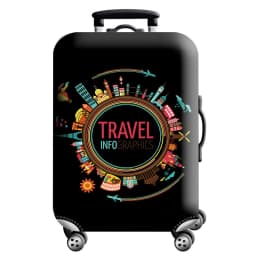 Luggage Cover Stretch Fabric Suitcase Protector Baggage Dust Case Cover Suitable for18-32 Inch Suitcase Case Travel Organizer