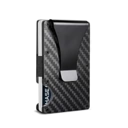 Men's RFID Blocking Wallet Metal Card Holder Slim Credit Card Case Carbon Fiber Business Bank Cardholder with Money Clip EDC