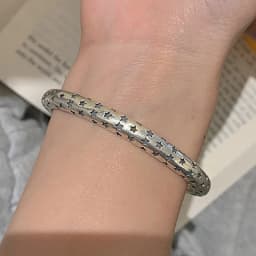 Foxanry Silver Color Opening Brcacelet Bangles for Women INS Fashion Vintage Punk Stars Party Jewelry Gifts Wholesale