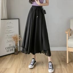 High Waist Wide Leg Pants Women's Summer Thin Ice Silk Straight Cut Slimming Drapey Floral Embroidery Loose Fit Casual Trousers