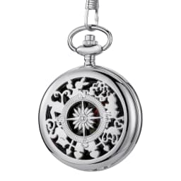 Creative Compass Pocket Watch Hollowed Out Classic Flip Compass Outdoor Hiking Chain Pendant Men Women Pocket Watch Reloj