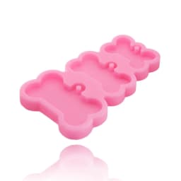 3-Cavities Dog Tag Bone Shaped Keychain Epoxy Resin Mold DIY Crafts Decorations Casting Tools Charm Jewelry Pendants Sil