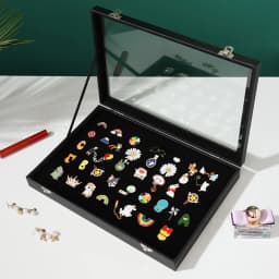 Pin Medal Display Case Badge Storage Box Transparent Dustproof Pin Display Box For Medal Jewelry Collection Display Frame