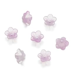 50Pcs Gradient Flower Acrylic Beads Bellflower Spacer Beads Caps for DIY Charms Bracelets Jewelry Making Findings Accessories